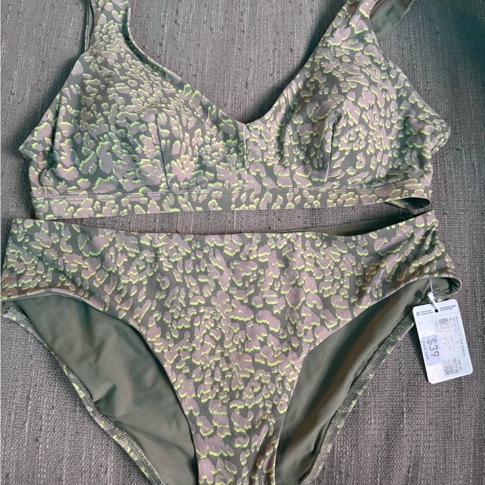 Lululemon leopard print bikini set